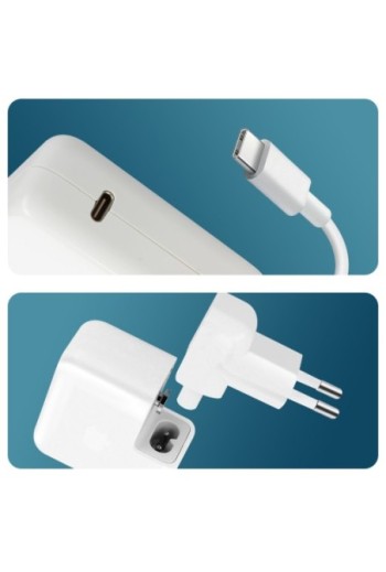 Caricabatterie USB-C Power Delivery 96W con cavo da 2 metri per MacBook LinQ - bianco