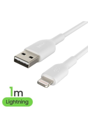 Caricabatterie Doppio USB 24W con Cavo da USB a Lightning Belkin Boost Charge - Bianco