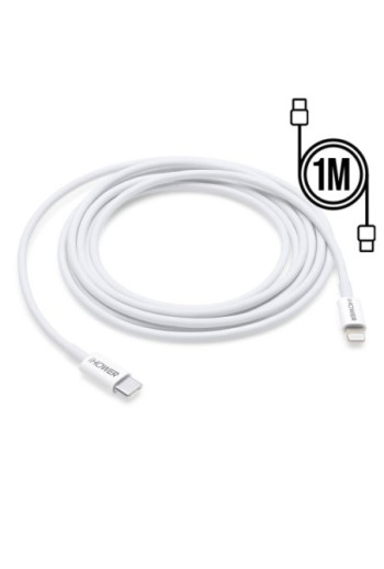 Caricabatterie da parete USB-C Cavo Lightning da 18 W da 1 m per iPhone e iPad iHower - bianco