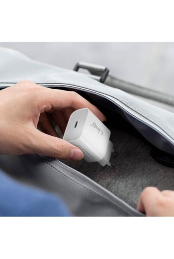 Caricabatterie USB-C Power Delivery 20W a ricarica rapida LinQ - bianco