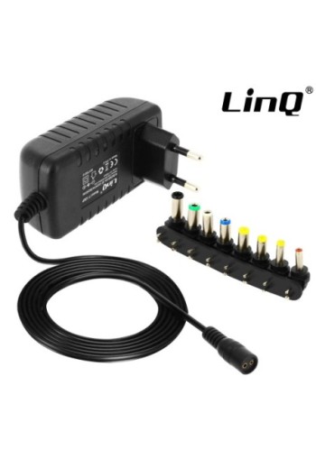 Caricabatterie da parete universale da 36 W con 8 punte fino a 12 V - Nero