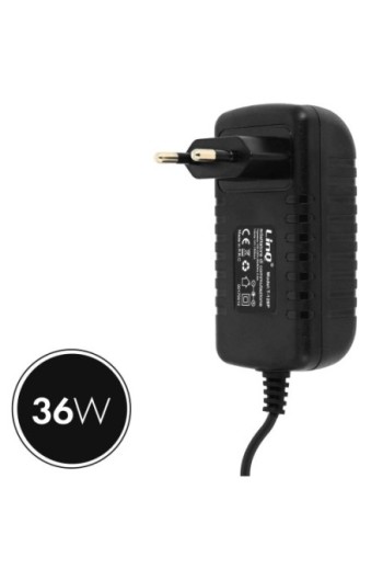 Caricabatterie da parete universale da 36 W con 8 punte fino a 12 V - Nero