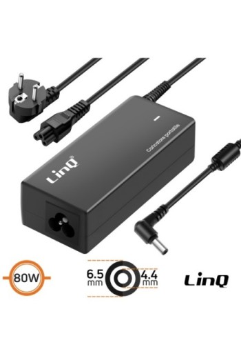 Caricabatterie da muro 80W per computer portatili Sony - LinQ punta 6 5 x 4 4 mm