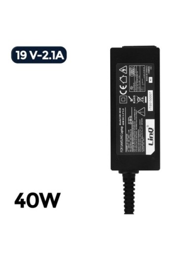 Caricatore per computer portatili 40W 19V 2 1A punta 5.5*3.0 mm LinQ - nero p. Samsung