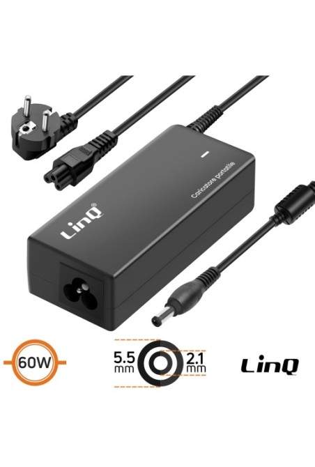 Caricabatterie da muro 60W per computer portatili Acer - LinQ punta 5 5 x 2 1 mm
