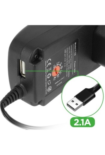 Caricabatterie a muro Universale 30W con 6 estremità da 3 a 12V - Nero per PC portatili