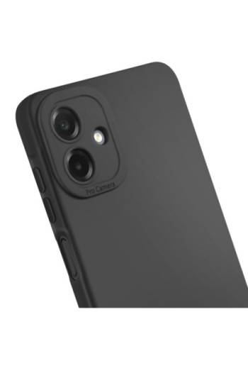 Cover Silicone con Fotocamera Protetta Nera per Samsung Galaxy A07