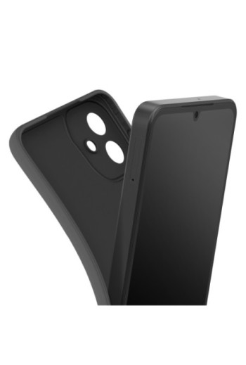 Cover Silicone con Fotocamera Protetta Nera per Samsung Galaxy A07
