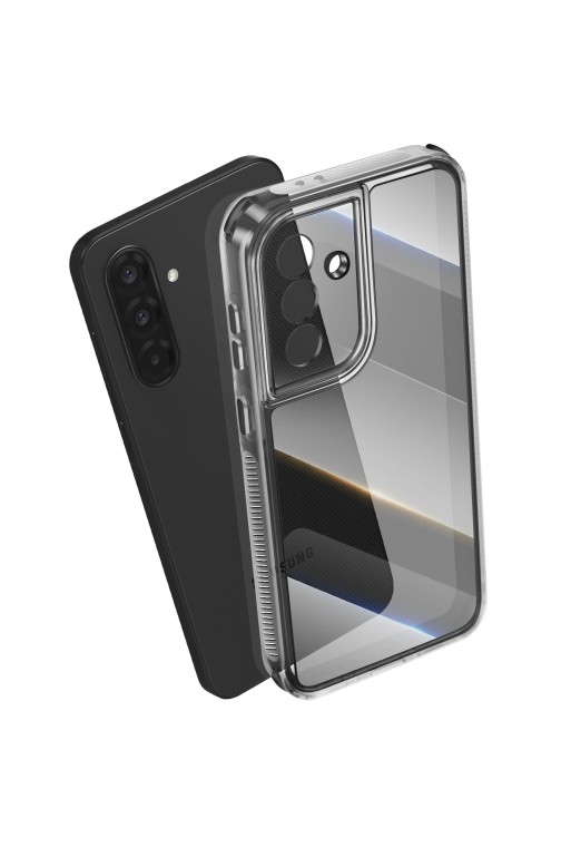 Cover Samsung Galaxy A36 bi-materiale Antiurto - Nero