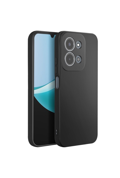 Custodia in silicone con fotocamera protetta per Xiaomi Redmi 15C - Nera