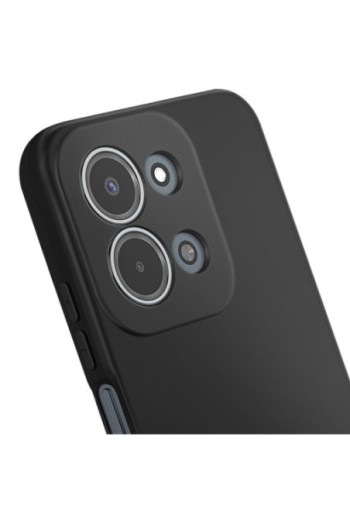 Custodia in silicone con fotocamera protetta per Xiaomi Redmi 15C - Nera
