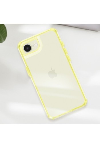 Cover iPhone 16e bi-materiale antiurto - Giallo