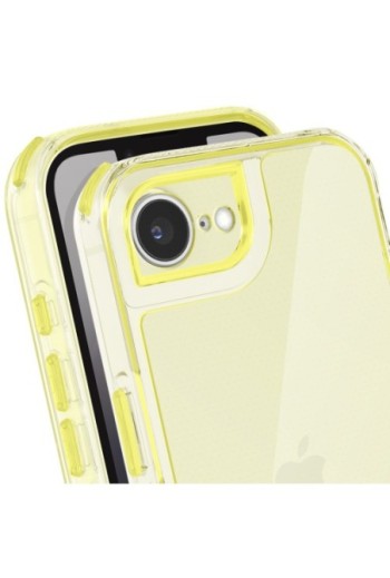 Cover iPhone 16e bi-materiale antiurto - Giallo