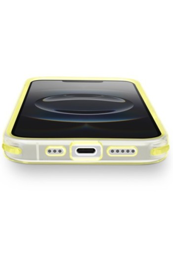 Cover iPhone 16e bi-materiale antiurto - Giallo