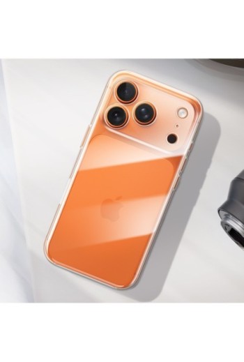 Custodia in silicone trasparente con protezione fotocamera per Apple iPhone 17 Pro