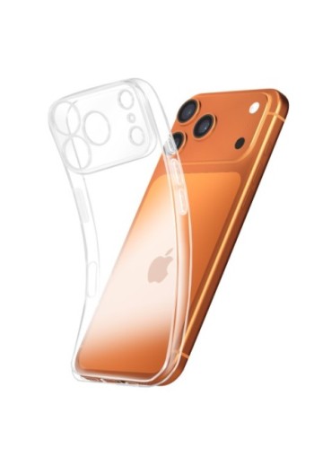 Custodia in silicone trasparente con protezione fotocamera per Apple iPhone 17 Pro