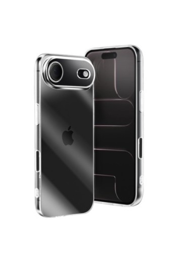 Custodia in silicone trasparente con fotocamera protetta per iPhone Air