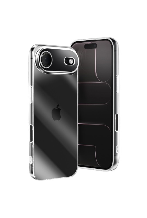 Custodia in silicone trasparente con fotocamera protetta per iPhone Air