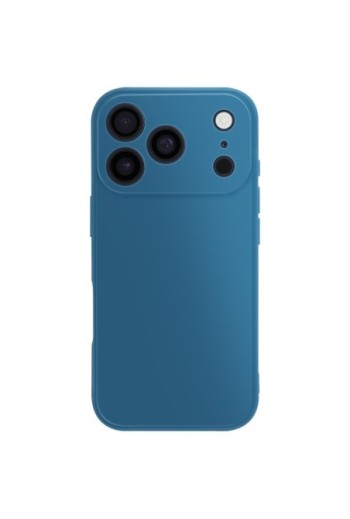 Cover in silicone antiurto iPhone 17 Pro Max - Blu opaco