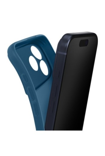 Cover in silicone antiurto iPhone 17 Pro Max - Blu opaco