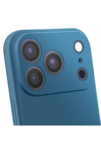 Cover in silicone antiurto iPhone 17 Pro Max - Blu opaco