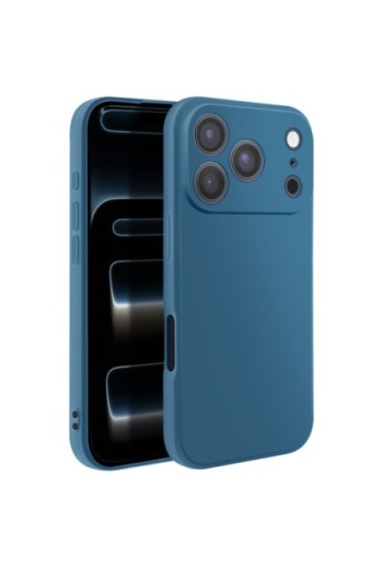 Cover in silicone antiurto iPhone 17 Pro Max - Blu opaco
