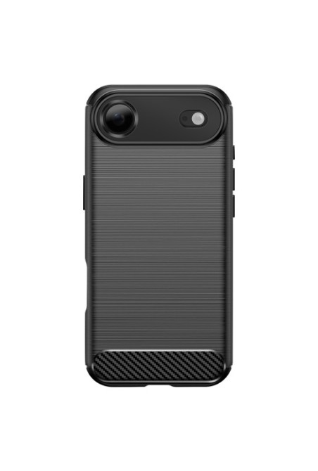 Cover Carbonio Silicone Flessibile antiurto p. iPhone Air - Nera