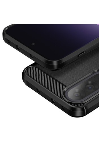 Cover in silicone morbido antiurto in carbonio per OnePlus Nord 5 - Nero