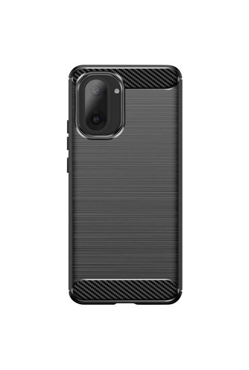 Cover in silicone morbido antiurto in carbonio per OnePlus Nord CE5 - Nero