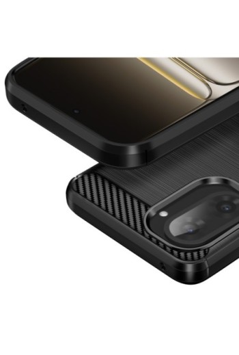 Cover in silicone morbido antiurto in carbonio per OnePlus Nord CE5 - Nero