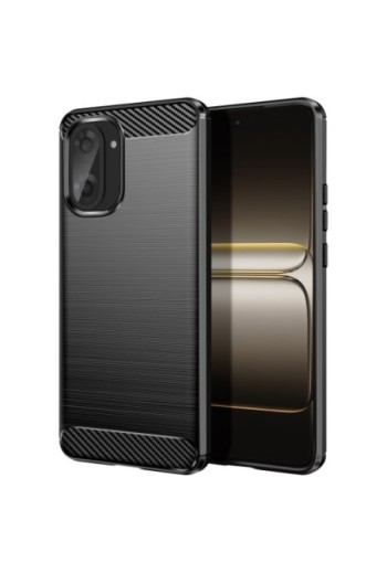 Cover in silicone morbido antiurto in carbonio per OnePlus Nord CE5 - Nero