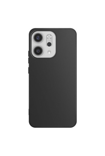 Cover morbida anti-impronte nero opaco per Oppo Reno 14