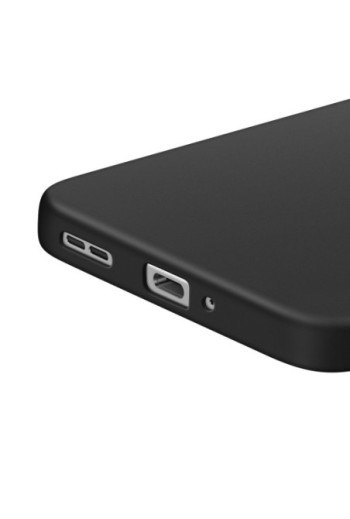 Cover morbida anti-impronte nero opaco per Oppo Reno 14