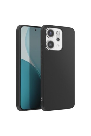 Cover morbida anti-impronte nero opaco per Oppo Reno 14