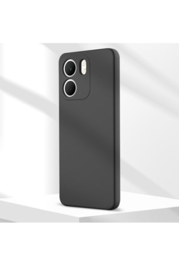 Custodia in silicone Oppo A5x Soft-Touch con cinturino - nero intenso