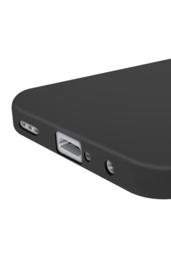Custodia in silicone Oppo A5x Soft-Touch con cinturino - nero intenso