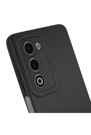Custodia Oppo A5 in silicone morbido con protezione fotocamera Nero