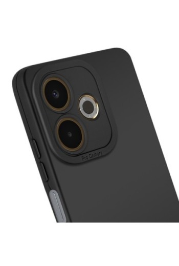 Custodia Oppo A5 Pro in silicone morbido con protezione fotocamera Nero