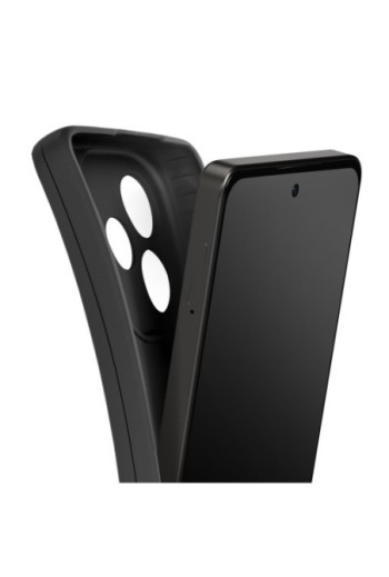 Custodia Oppo A5 Pro in silicone morbido con protezione fotocamera Nero