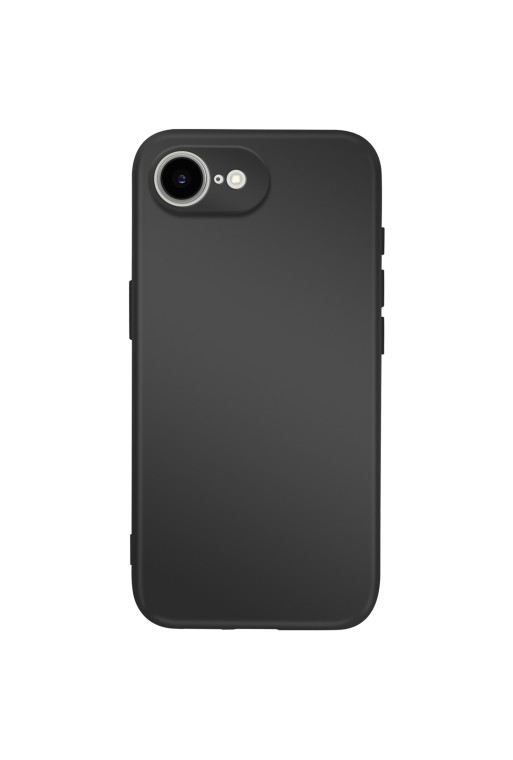 Custodia silicone Soft Touch per iPhone 16 Nero