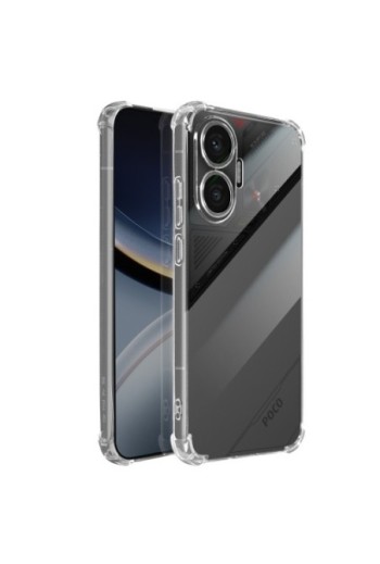 Cover anti-shock trasparente per Xiaomi Poco F7 con angoli rinforzati