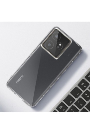Custodia Trasparente – Retro rinforzato + bordi in silicone pulsanti protetti p. Realme GT 7 e GT 7T