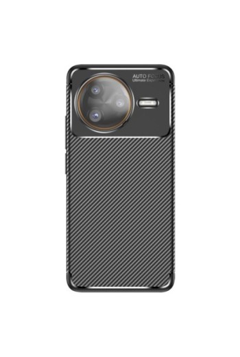 Cover effetto fibra di carbonio per Xiaomi Poco F7 Ultra e Poco F7 Pro - Nero