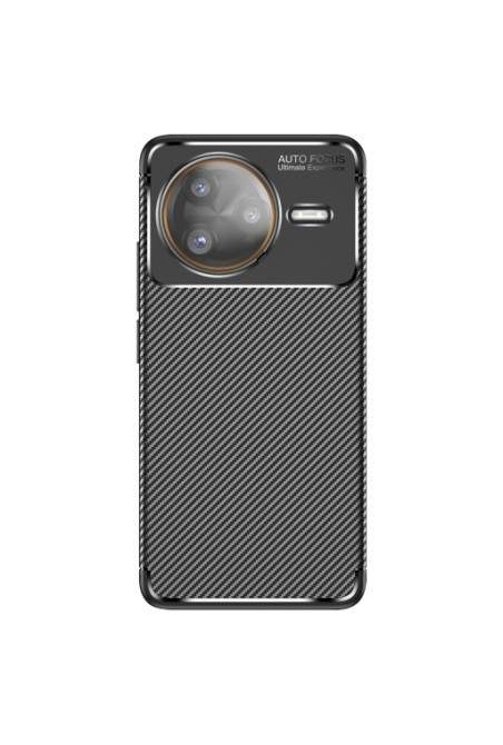Cover effetto fibra di carbonio per Xiaomi Poco F7 Ultra e Poco F7 Pro - Nero