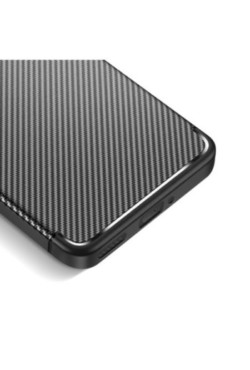 Cover effetto fibra di carbonio per Xiaomi Poco F7 Ultra e Poco F7 Pro - Nero