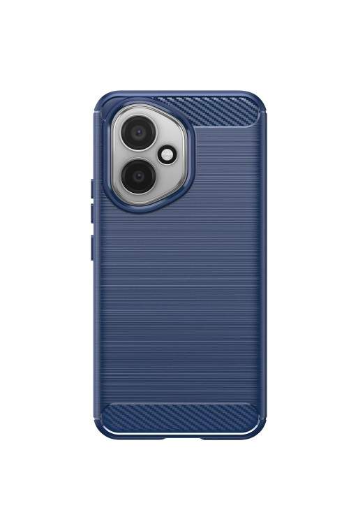 Custodia in silicone Honor 400 Carbonio con texture spazzolata - Blu