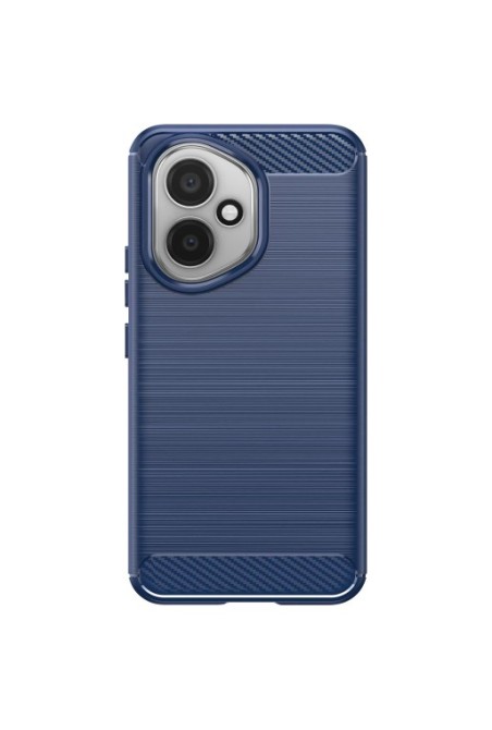 Custodia in silicone Honor 400 Carbonio con texture spazzolata - Blu