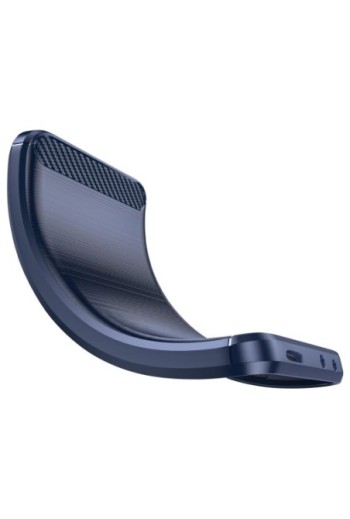 Custodia in silicone Honor 400 Carbonio con texture spazzolata - Blu