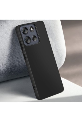 Custodia in silicone Motorola Moto G86 - Nero opaco