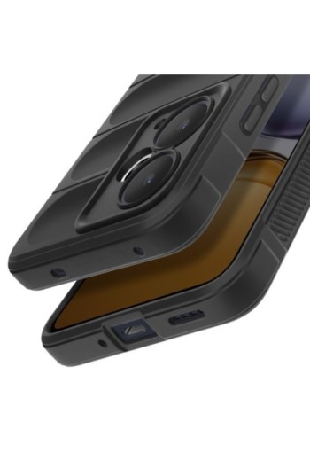 Cover Realme 14T design rugged antishock - nero